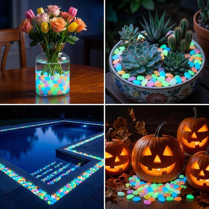 🌈Colorful Glow-in-the-Dark Garden Stones