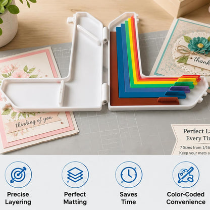 Paper Crafting Alignment Guide Set with Case, 7 PCS Precision Layering