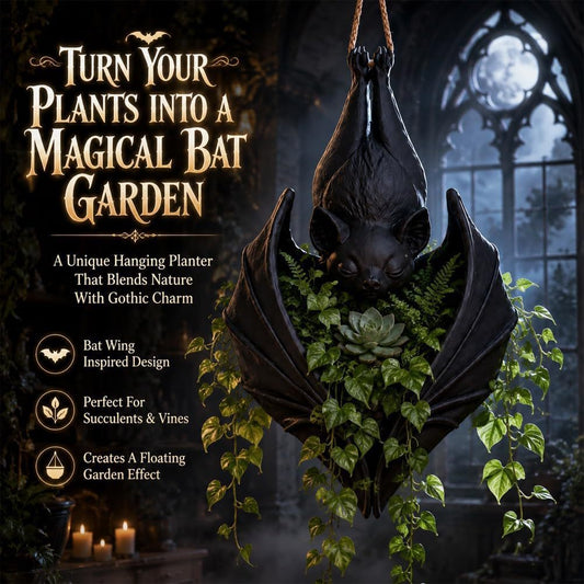 🦇 Hanging Bat Planter | Gothic Bat Succulent Pot