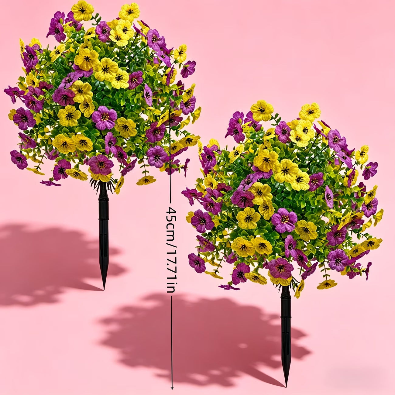 Artificial Outdoor Fake Flowers with Ground Stake