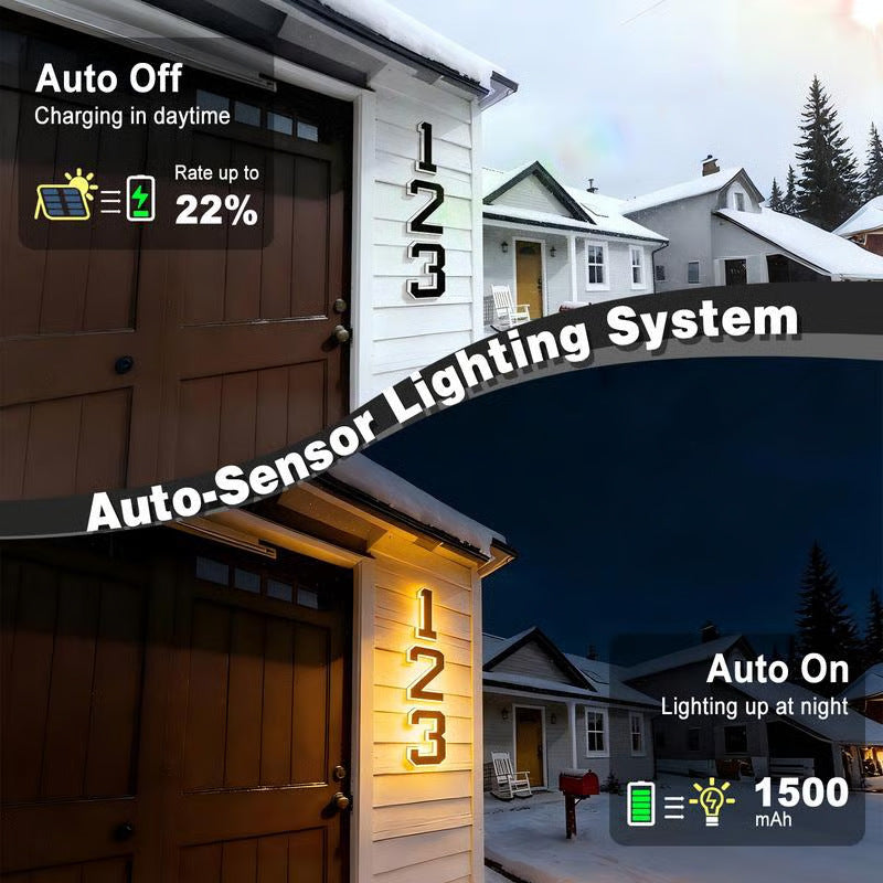 ☀️ Solar LED Illuminated House Numbers