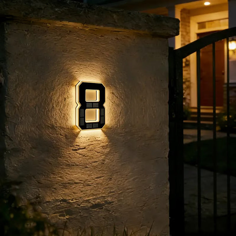 ☀️ Solar LED Illuminated House Numbers