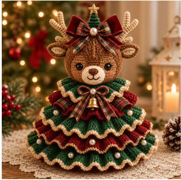 🎄Crochet Animal Christmas Tree DIY Kit – Stitch a Little Christmas Magic