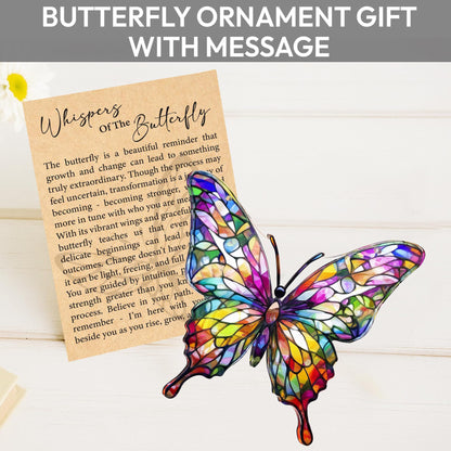 🦋 Butterfly and Rainbow Suncatcher with Story Card
