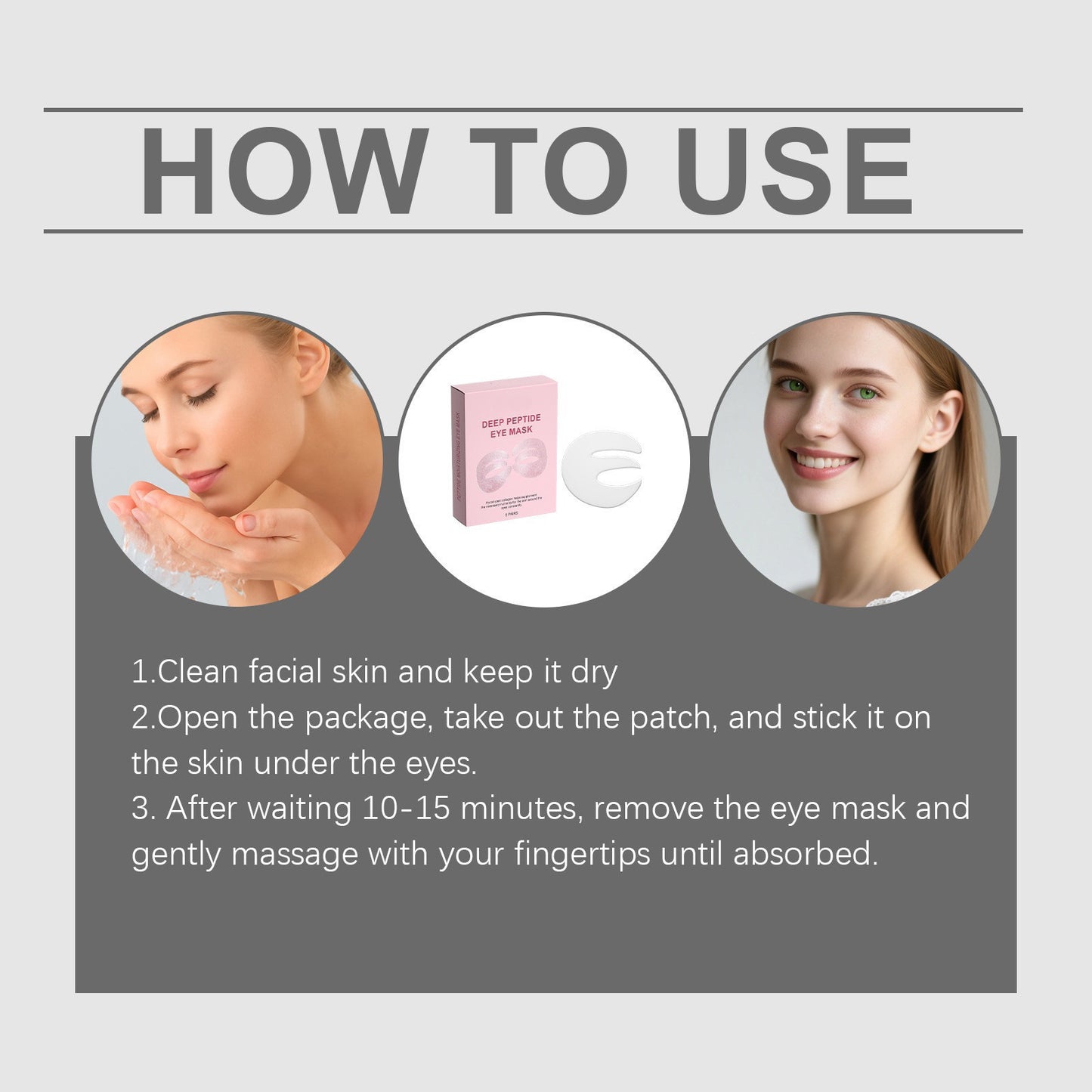 Deep-Penetrating Peptide Collagen Eye Mask