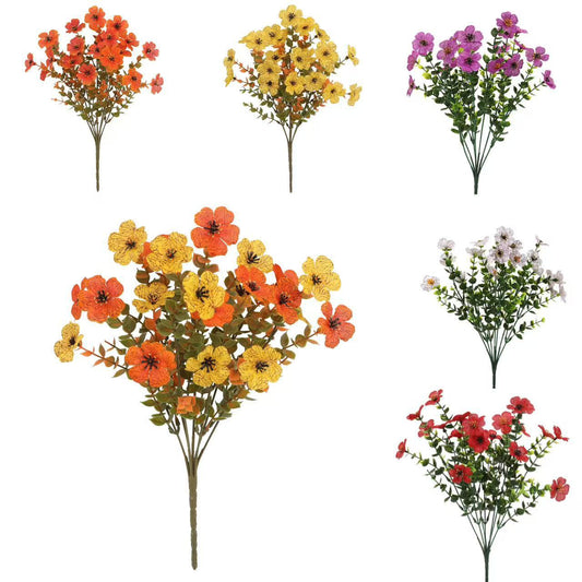 🏵️10 Pcs Artificial Flowers for Outdoor Decoration|UV-resistant autumn floral sprays