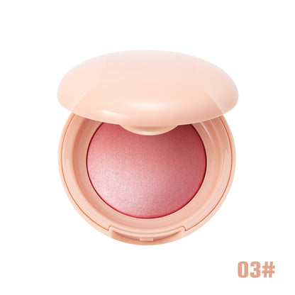 🍑 Silky Pearlescent Powder Blush | Hydrating Waterproof Luminous Cheek Blush Compact
