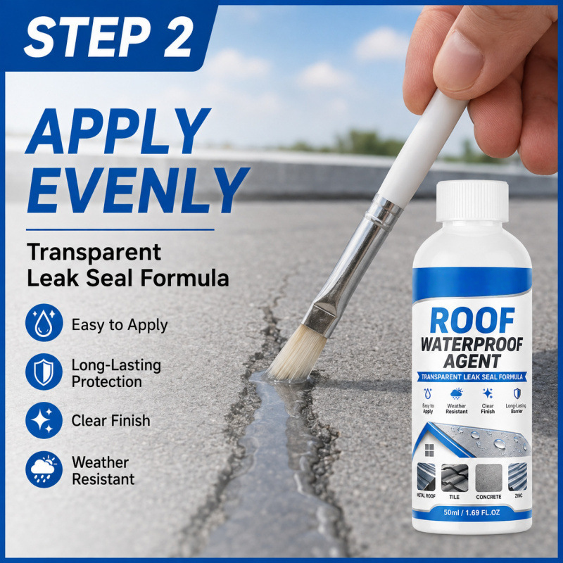 Roof Waterproof Agent|Stop roof leaks fast with our transparent leak‑seal formula🏠