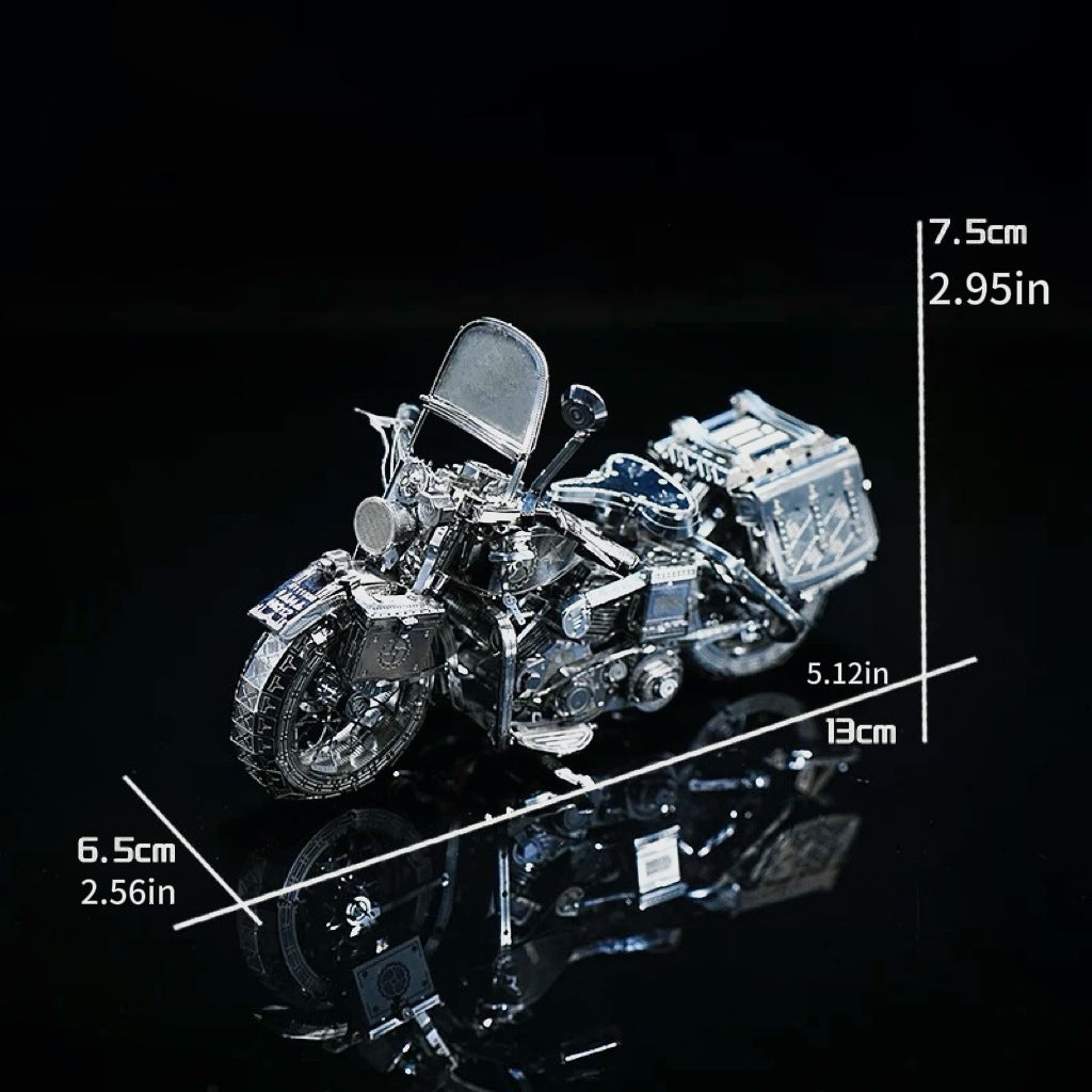 🔥Silver Motorcycle 3D Metal Assembly Puzzle