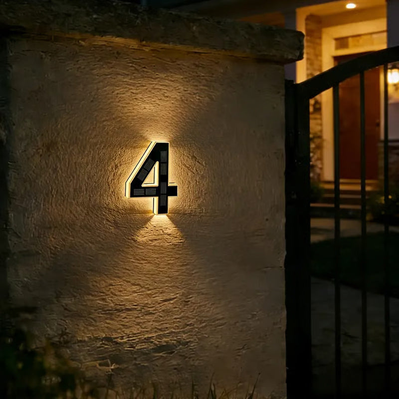 ☀️ Solar LED Illuminated House Numbers