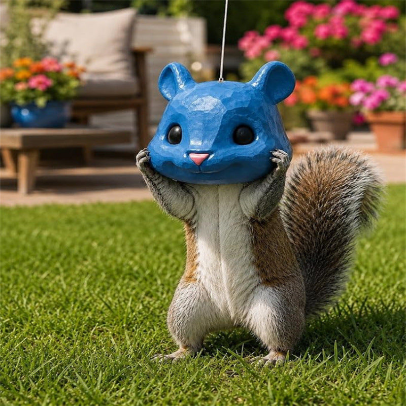 🐿️Squirrel Head Feeder - Big Funny Animal Head Squirrel Feeder for Outdoor Garden