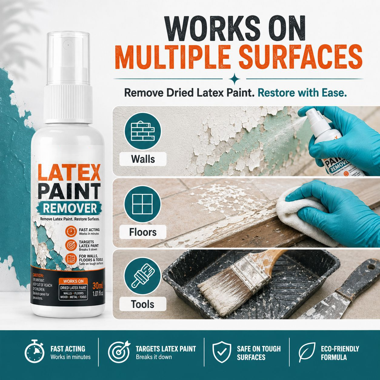 2-Pack Multi-Surface Latex Paint Remover Spray