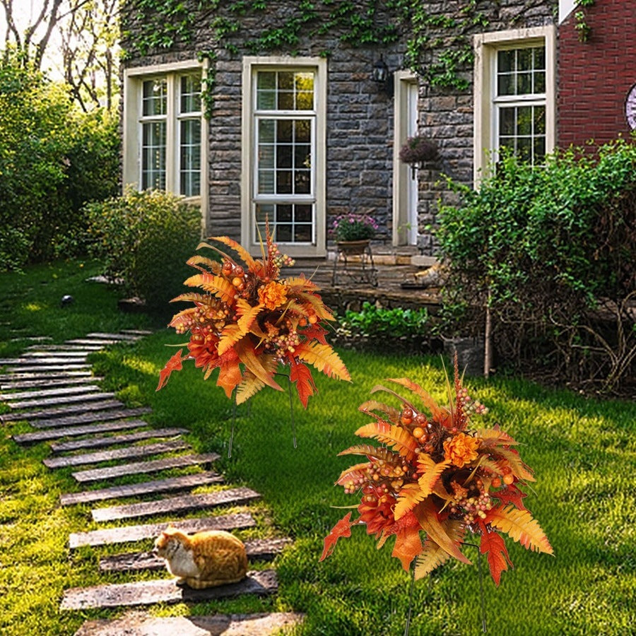💥Hot Sale 49% off 🍂 Autumn Harvest Floral Garden Stake Arrangement