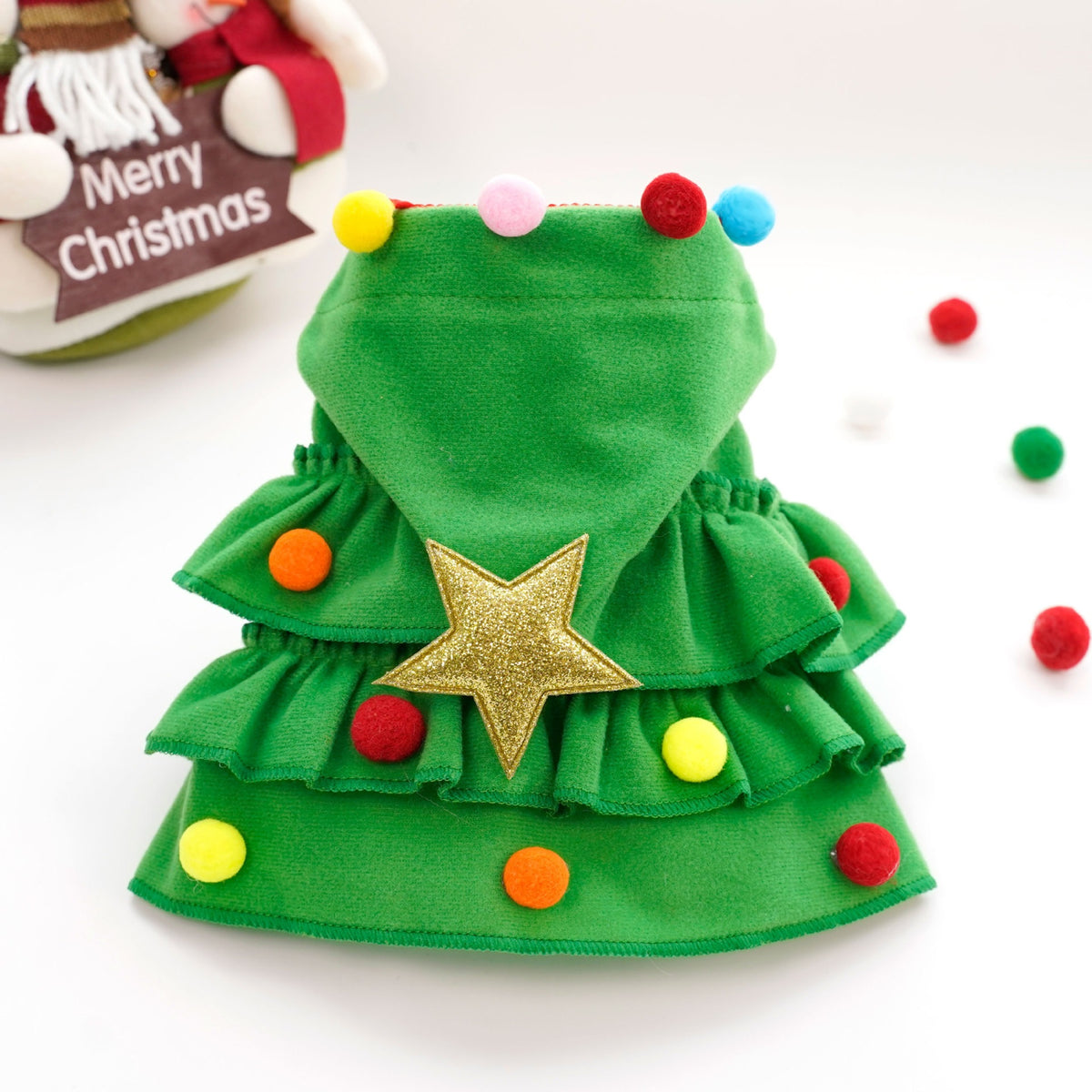 🎄 Christmas Tree Pet Costume | Cute Hooded Cape for Dogs & Cats🐕