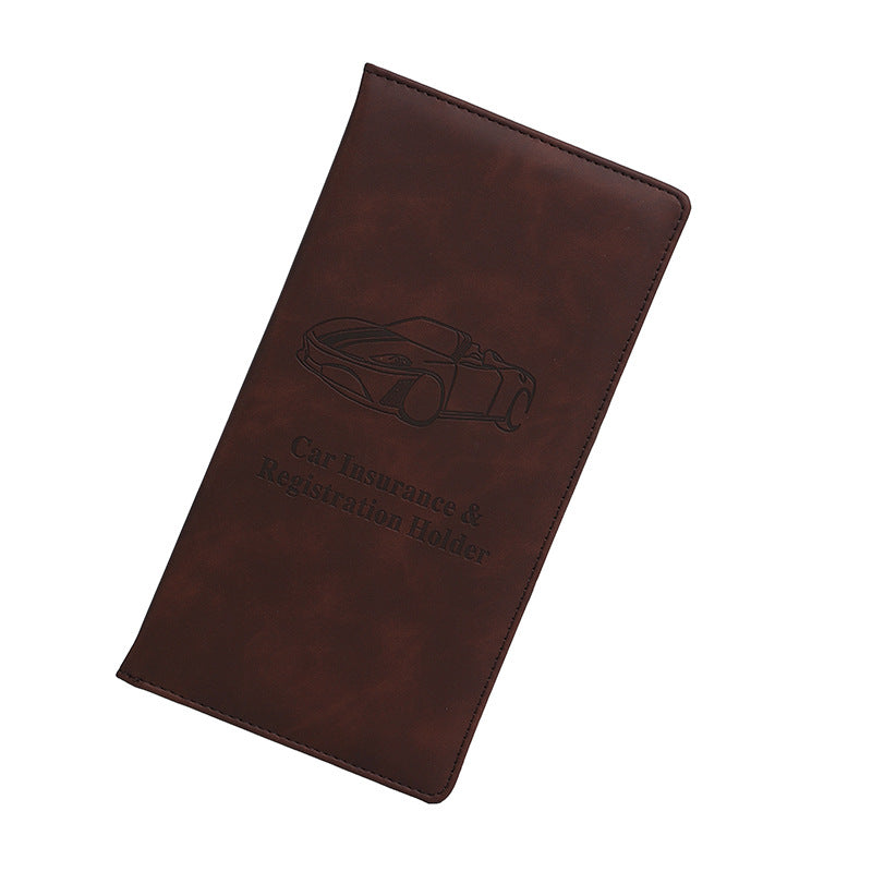 🚗 Car Registration & Insurance Document Holder | Premium PU Leather Vehicle Document Wallet