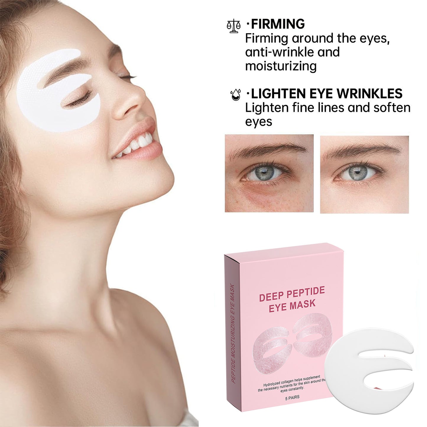 Deep-Penetrating Peptide Collagen Eye Mask