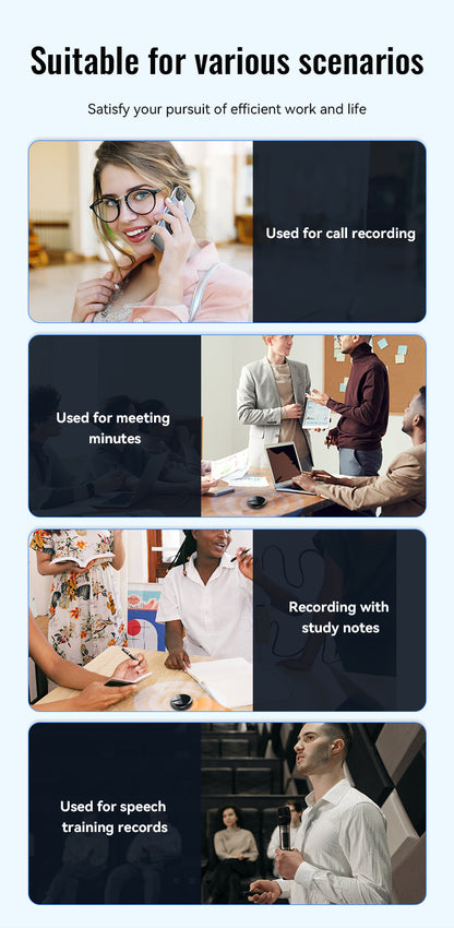🎙 AI Smart Magnetic Bluetooth Voice Recorder | Real-Time Transcription & 60-Language Translation
