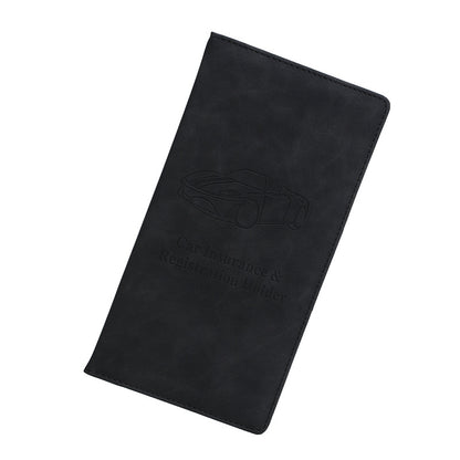 🚗 Car Registration & Insurance Document Holder | Premium PU Leather Vehicle Document Wallet