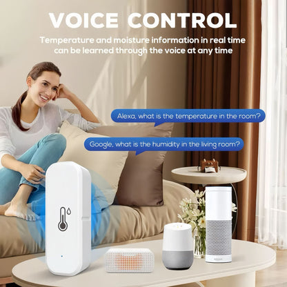 🌡️ WiFi Temperature Humidity Sensor, Smart Bluetooth Hygrometer Thermometer with App Alert, Remote Monitor for Home Baby Room Greenhouse
