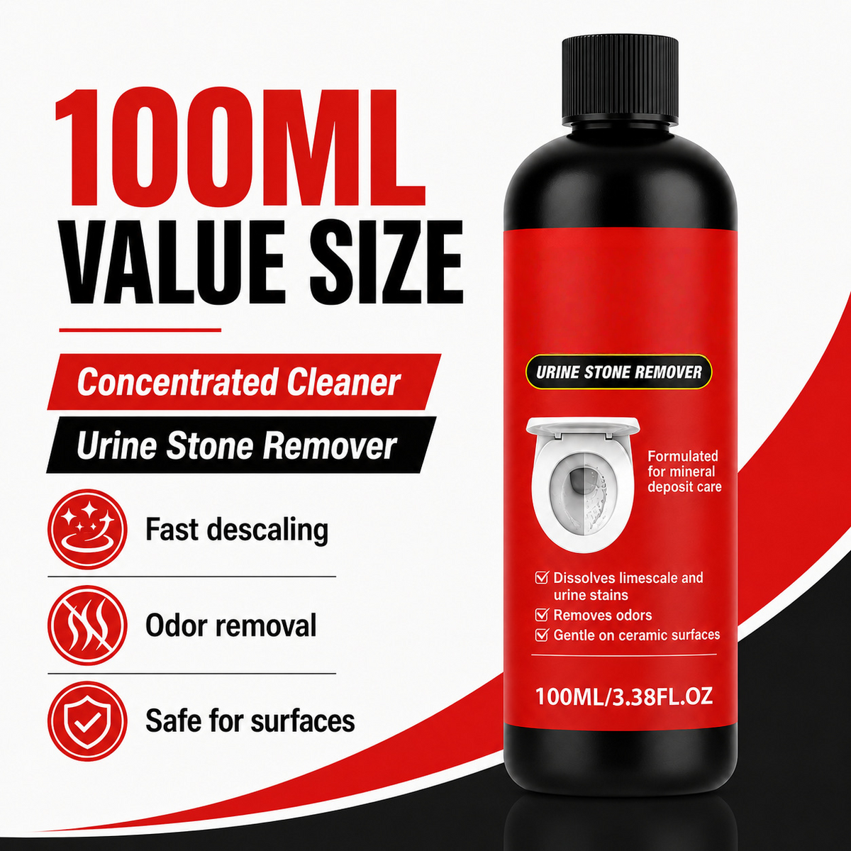 ✨🧪 Powerful Toilet Cleaner | Effortlessly removes years of urine stains and limescale—no strenuous scrubbing required.