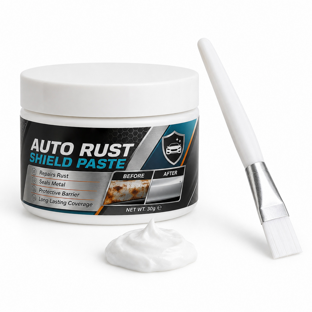 🚗🛡️Car Metal Rust Repair Paste（2PCS）‑ Auto Rust Shield Anti‑Corrosion Restoration Cream, Long‑Lasting Protective Barrier for Car Metal Surfaces