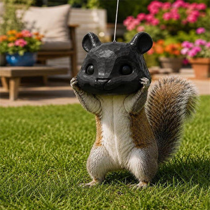 🐿️Squirrel Head Feeder - Big Funny Animal Head Squirrel Feeder for Outdoor Garden