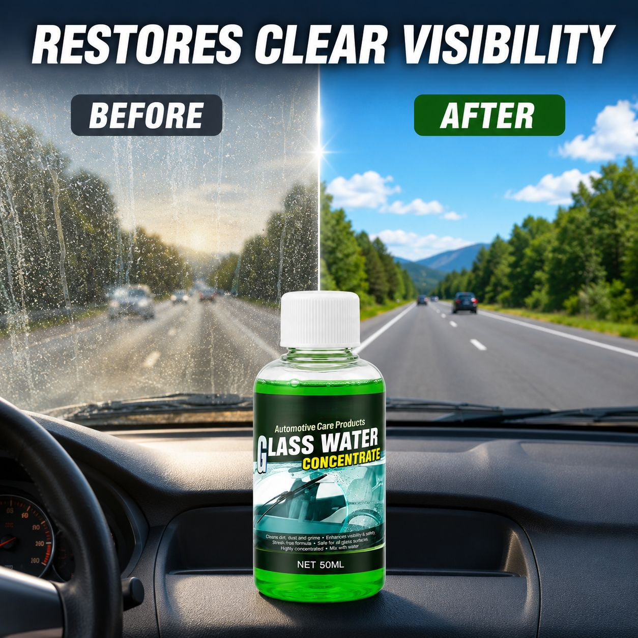 🚗Automotive Glass Water Concentrate| Windshield Cleaner Fluid