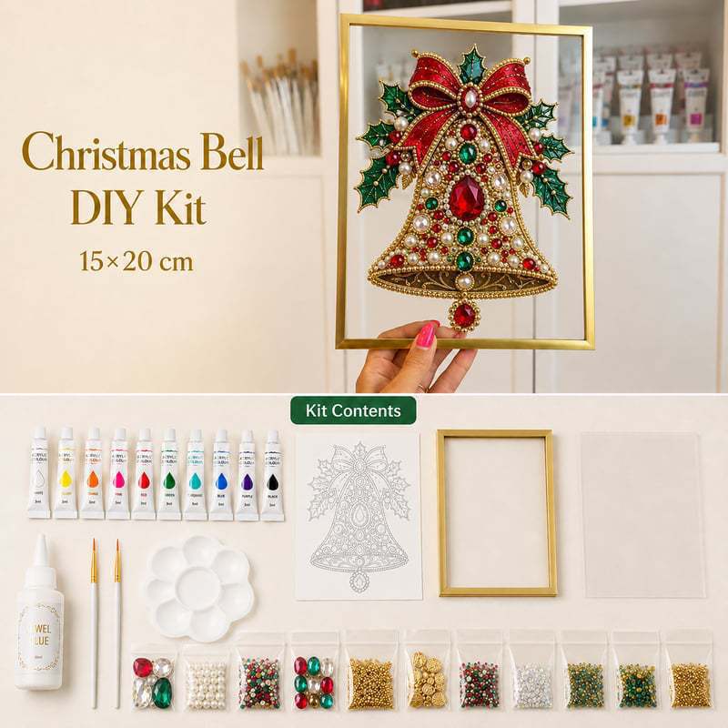 ✨🎁 Jewel & Pearl Christmas Tree DIY Painting Craft Kit