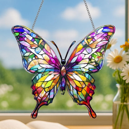 🦋 Butterfly and Rainbow Suncatcher with Story Card