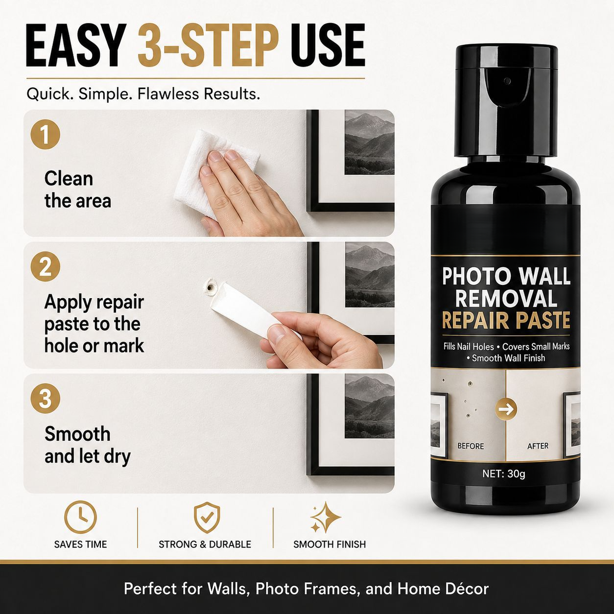Wall Repair Paste for Nail Holes and Hook Marks-2PCS