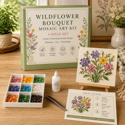 🪴 Garden Mosaic Art Craft Kit | Beginner Friendly DIY Glass Tile Mosaic Painting Set