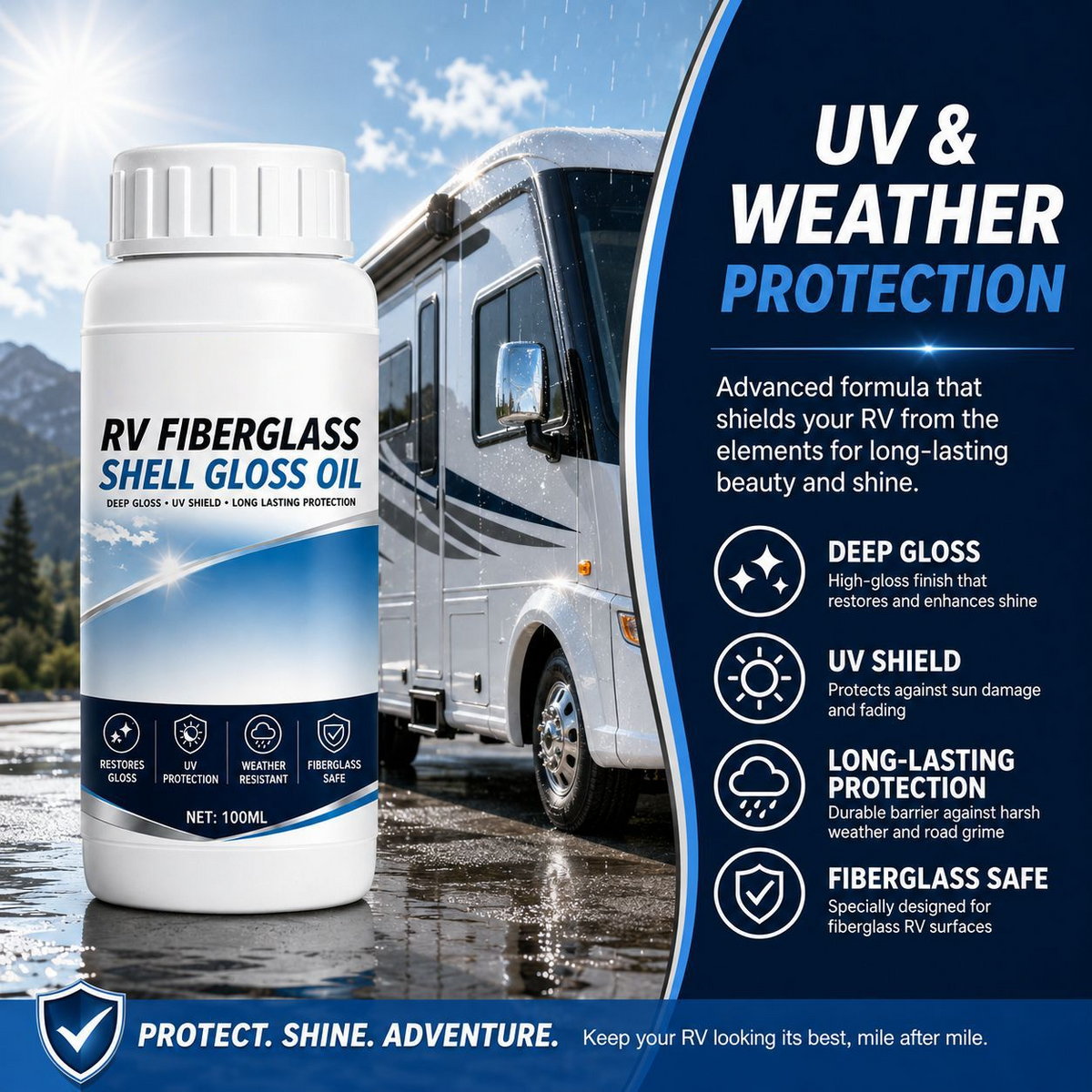 ✨RV Fiberglass Gloss Oil Shine Restorer