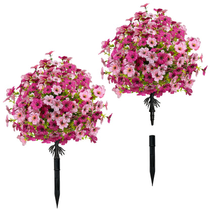 Artificial Outdoor Fake Flowers with Ground Stake
