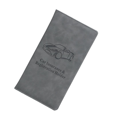 🚗 Car Registration & Insurance Document Holder | Premium PU Leather Vehicle Document Wallet