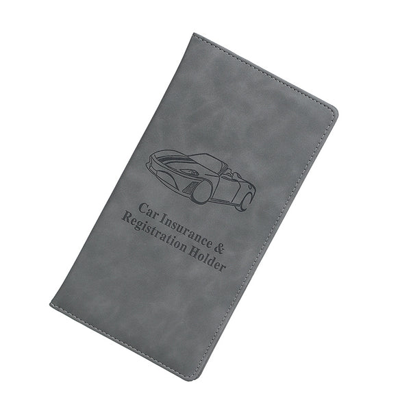 🚗 Car Registration & Insurance Document Holder | Premium PU Leather Vehicle Document Wallet