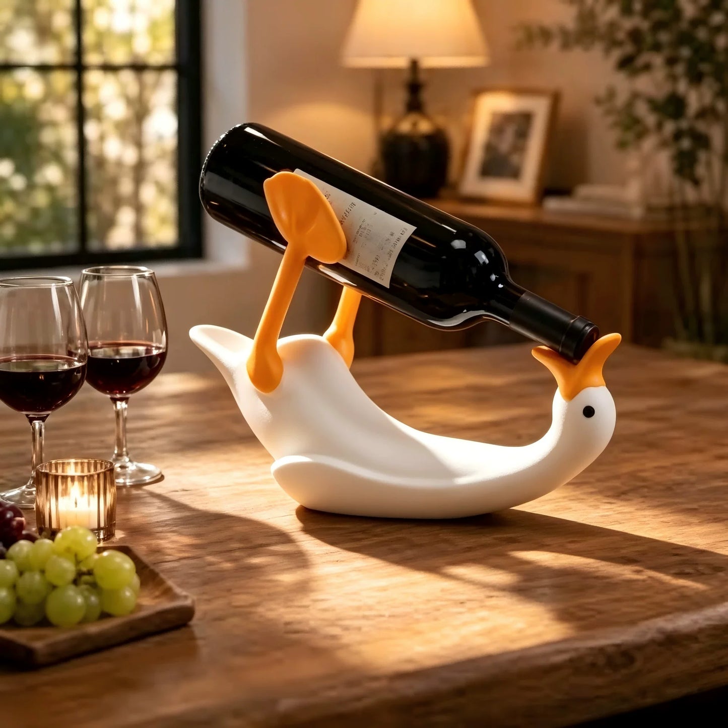 Funny Anti-Gravity Duck Wine Rack