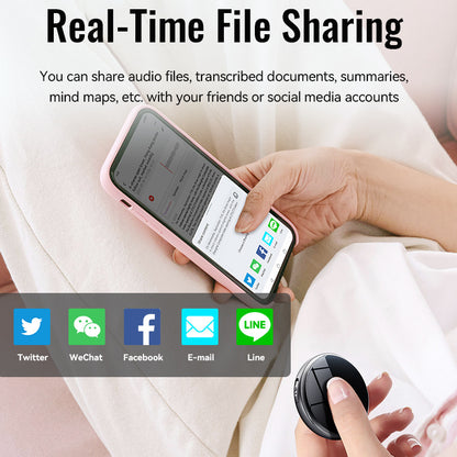 🎙 AI Smart Magnetic Bluetooth Voice Recorder | Real-Time Transcription & 60-Language Translation