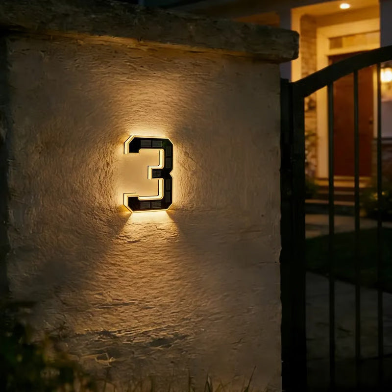 ☀️ Solar LED Illuminated House Numbers