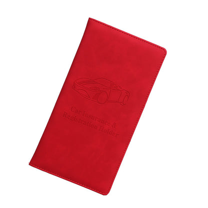 🚗 Car Registration & Insurance Document Holder | Premium PU Leather Vehicle Document Wallet