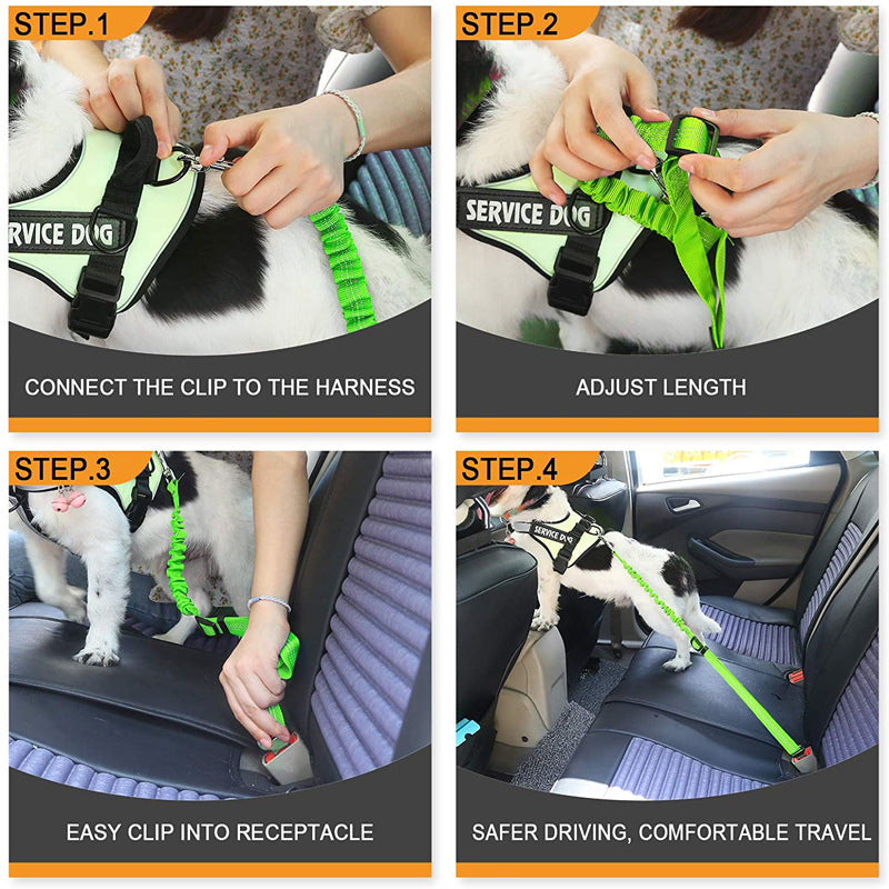 Adjustable Elastic Dog Car Seat Belt