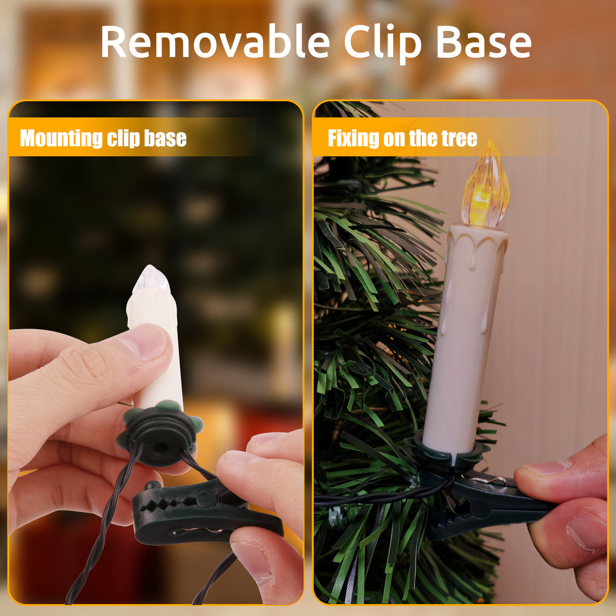 🔥Last Day 50% OFF-🕯️🎄 Flameless Christmas Candle Clip Lights