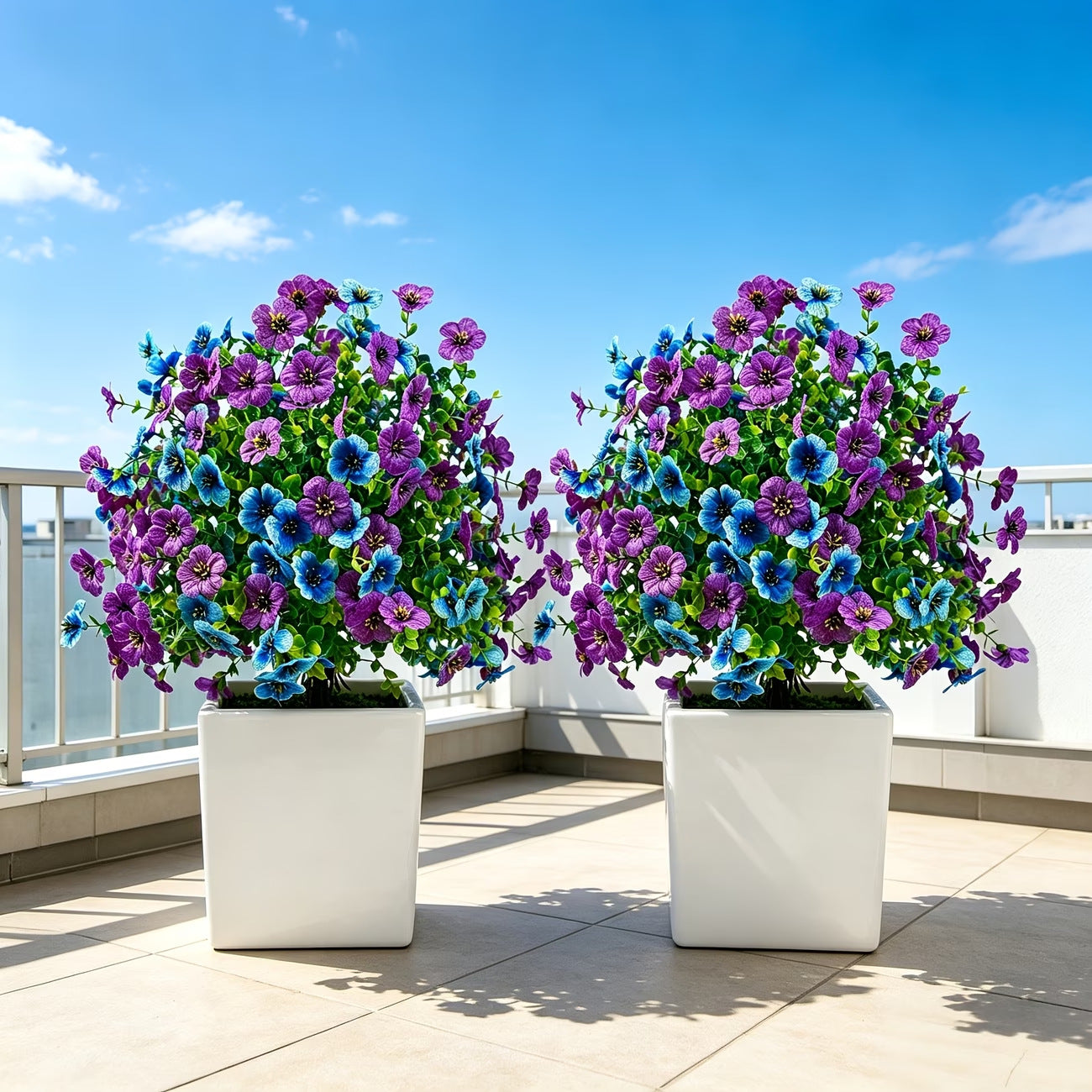 Artificial Outdoor Fake Flowers with Ground Stake