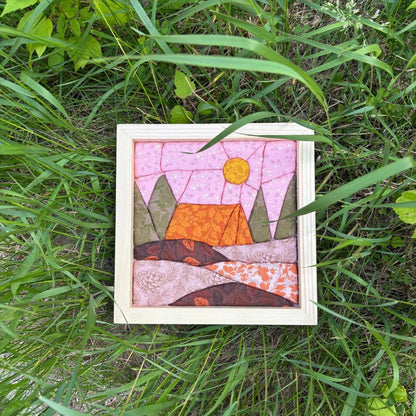 DIY Fabric Art Kit | No-Sew Fabric Mosaic Wall Art Craft with Frame & Tools