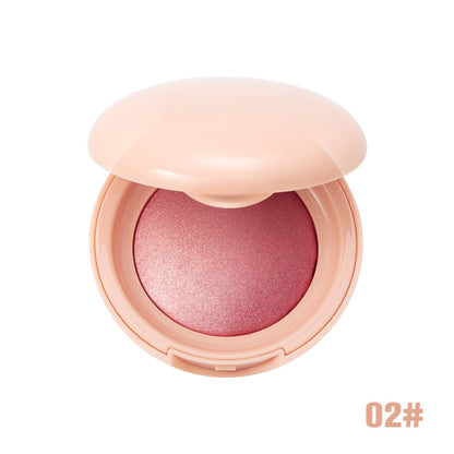 🍑 Silky Pearlescent Powder Blush | Hydrating Waterproof Luminous Cheek Blush Compact