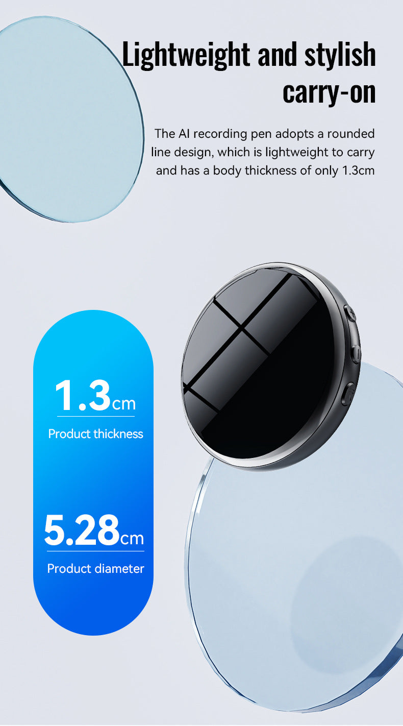 🎙 AI Smart Magnetic Bluetooth Voice Recorder | Real-Time Transcription & 60-Language Translation