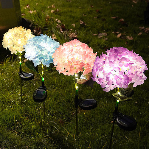 🌷Solar Hydrangea Flower Garden Stake Lights