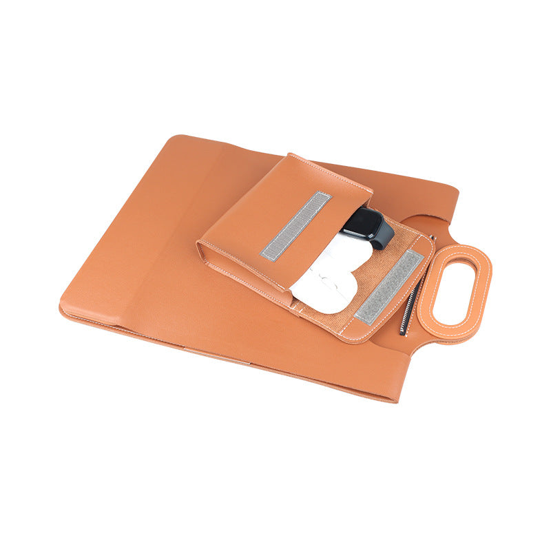 Multi‑Function Leather Laptop Desk Mat With 3‑in‑1 Wireless Charger