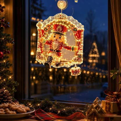 🎄Lighted Christmas Window Decoration with Suction Cup | Warm LED Window Light with Double-Layer Design & Multiple Festive Styles ✨