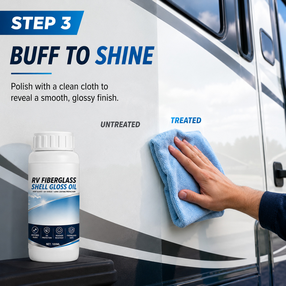 ✨RV Fiberglass Gloss Oil Shine Restorer