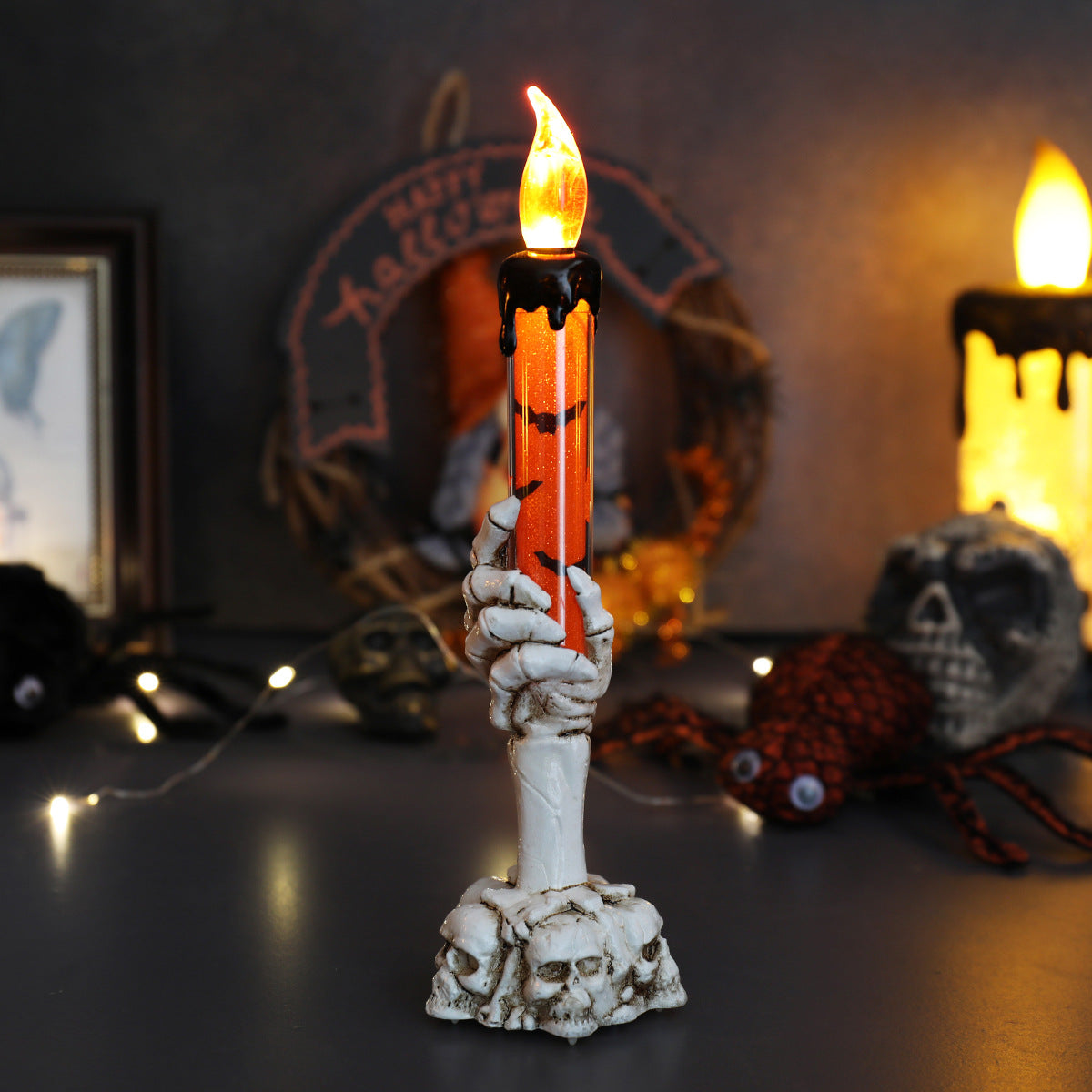 💀🕯️ Skeleton Hand LED Halloween Candle Light